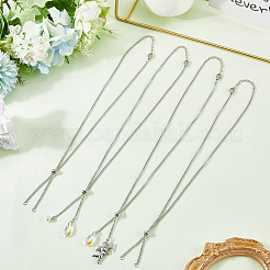 10Pcs Adjustable 304 Stainless Steel Curb Chains Necklaces Making&nbsp;MAK-SC0001-44