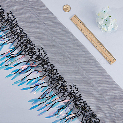 Polyester Tassel Lace Ribbon&nbsp;OCOR-WH20006-02B