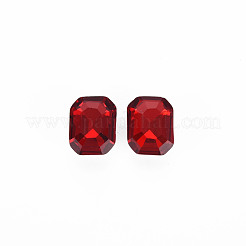 Pointed Back Glass Rhinestone Cabochons&nbsp;RGLA-T079-8x10mm-07