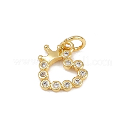 Brass Micro Pave Cubic Zirconia Charms&nbsp;LS-KK-H077-02G-01