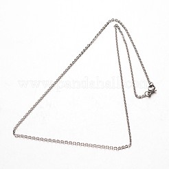 Tarnish Resistant 304 Stainless Steel Cable Chain Necklaces&nbsp;NJEW-M124-02P