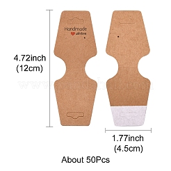 Fold Over Kraft Paper Adhesive Jewelry Display Cards for Necklace & Bracelet Display&nbsp;CDIS-YW0001-06