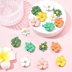 16Pcs 8 Colors Spray Painted Alloy Pendants&nbsp;FIND-FS0004-38