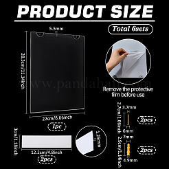 Rectangle Acrylic Wall Document Holder&nbsp;AJEW-WH0643-007
