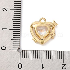Brass Micro Pave Cubic Zirconia Pendants&nbsp;KK-U042-20G