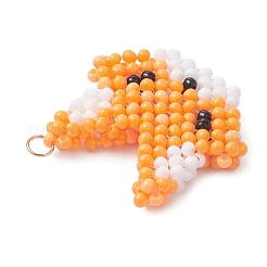 Beaded Fox Charms&nbsp;PALLOY-MZ01146