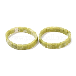 Natural Lemon Jade Faceted Beaded Stretch Bracelets for Women&nbsp;BJEW-K251-08B