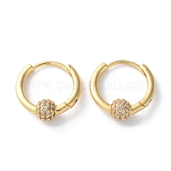Round Brass Hoop Earrings&nbsp;EJEW-S249-08G