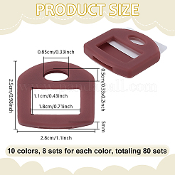 80Bags 10 Colors Silicone Key Covers&nbsp;FIND-PH0038-32