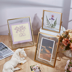 Iron & Glass Round Photo Frame&nbsp;AJEW-WH0270-534C