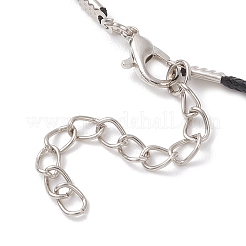Electroplate Glass & TOHO Round Seed Beaded Snowflake Pendant Black Waxed Cotton Cord Necklaces for Women&nbsp;NJEW-MZ00125