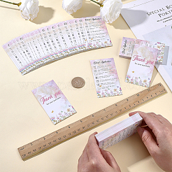 240Pcs Floral Print Paper Care Instructions Cards&nbsp;AJEW-FG0005-62B