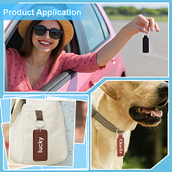 48Pcs 6 Colors PU Leather Keychains&nbsp;KEYC-PH0002-23