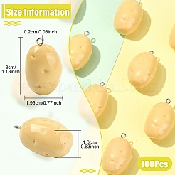 10OPcs Opaque Resin Pendants&nbsp;RESI-YW0004-60