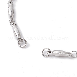 Non-Tarnish 304 Stainless Steel Bar Link Chain Bracelet Making&nbsp;AJEW-JB01245-02