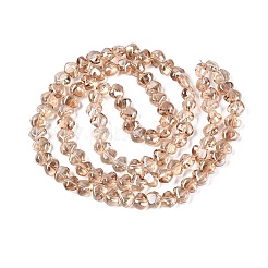 Electroplate Transparent Glass Beads Strands&nbsp;EGLA-Q133-01A