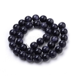 Synthetic Blue Goldstone Beads Strands&nbsp;X-G-S259-41-6mm