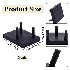2 Boxs Pine Wood Raw Mineral Display Holder&nbsp;ODIS-UN0001-14A