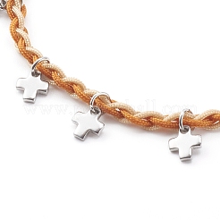 Adjustable Nylon Thread Braided Bead Bracelets&nbsp;BJEW-JB06058