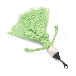 Halloween Cotton Threads Tassel & Synthetic Turquoise Skull Pendant Decorations&nbsp;HJEW-JM03757