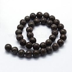 Natural Snowflake Obsidian Beads Strands&nbsp;G-I199-01-12mm