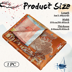 Chinese House Pattern Polyester Brocade Fabric for Clothing & Home Decor&nbsp;DIY-MA0001-98B