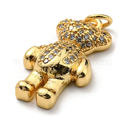 Brass with Cubic Zirconia Pendants&nbsp;KK-K341-30G-01