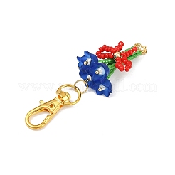 Bouquet Handmade Glass Seed Beaded & Acrylic Pendants Decorations&nbsp;HJEW-MZ00269-02