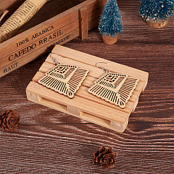 48Pcs 12 Style Undyed Natural Wooden Big Pendants&nbsp;WOOD-MP0001-01