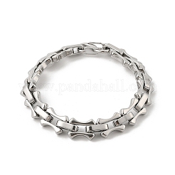 304 Stainless Steel Bone Link Chain Bracelets for Women Men&nbsp;BJEW-F488-65P