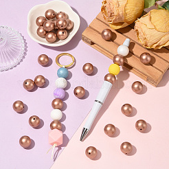 30Pcs Silicone Round Rubber Beads 15MM Loose Spacer Beads for DIY Supplies Jewelry Keychain Making&nbsp;FIND-SZ0019-87B