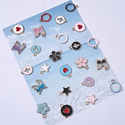 48Pcs 24 Style Alloy Enamel Pendants&nbsp;ENAM-SZ0001-96