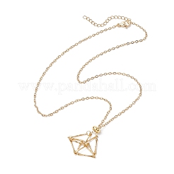 3Pcs 3 Styles 304 Stainless Steel Cable Chain Macrame Pouch Empty Stone Holder Necklace Making&nbsp;NJEW-JN04974