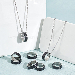 14Pcs 7 Size 304 Stainless Steel Plain Rotating Finger Rings Set&nbsp;RJEW-UN0002-68EB