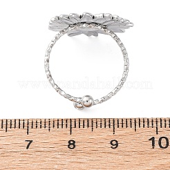 304 Stainless Steel Cuff Rings&nbsp;RJEW-D306-22P
