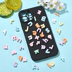Letter Opaque Resin Cabochons&nbsp;CRES-CJZ0001-02