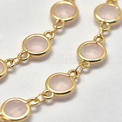 Faceted K9 Glass Handmade Beaded Chains&nbsp;KK-G317-13G-RS