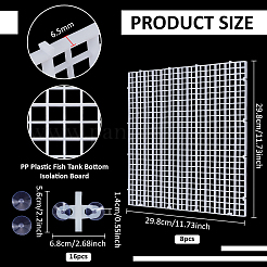 8Pcs PP Plastic Fish Tank Bottom Isolation Board&nbsp;FIND-BC0019-46B-01