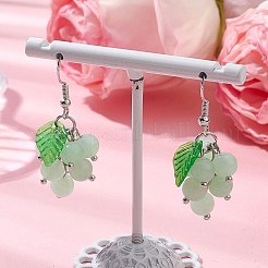 Natural Malaysia Jade Dangle Earrings&nbsp;EJEW-JE06216