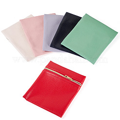 6Pcs 6 Colors Imitation Leather Jewelry Storage Zipper Bags&nbsp;ABAG-TA0001-72B