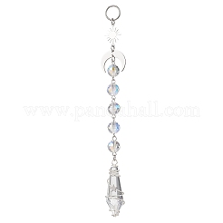 Glass Cone Round Hanging Suncatchers&nbsp;HJEW-JM04604-02