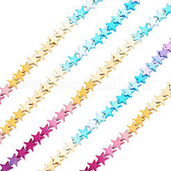 2 Strands Gradient Color Electroplated Synthetic Non-magnetic Hematite Beads Strands&nbsp;G-TA0002-82
