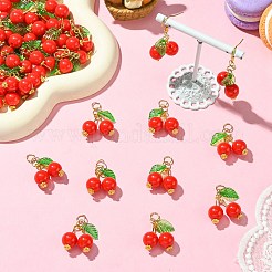 50Pcs Acrylic Cherry Pendants&nbsp;PALLOY-CJ00164