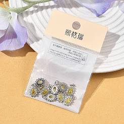 SHEGRACE Brass Micro Pave Cubic Zirconia Pendants&nbsp;XGRQ2O689-446C-P
