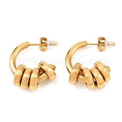 304 Stainless Steel C-Shaped Stud Earrings&nbsp;EJEW-K268-78G