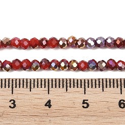 Electroplate Glass Beads Stradns&nbsp;EGLA-H114-02B-02