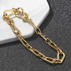 304 Stainless Steel Figaro Chains Bracelets for Women&nbsp;BJEW-R009-02G