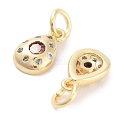 Brass Micro Pave Cubic Zirconia Charms&nbsp;KK-C051-02G-03