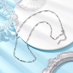 Non-Tarnish 304 Stainless Steel Rectangle link Chain Necklaces&nbsp;NJEW-JN04746-01