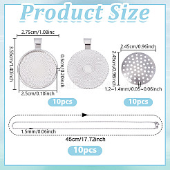DIY Iron & Alloy Pendant Necklaces Making Kits&nbsp;DIY-NB0014-07P